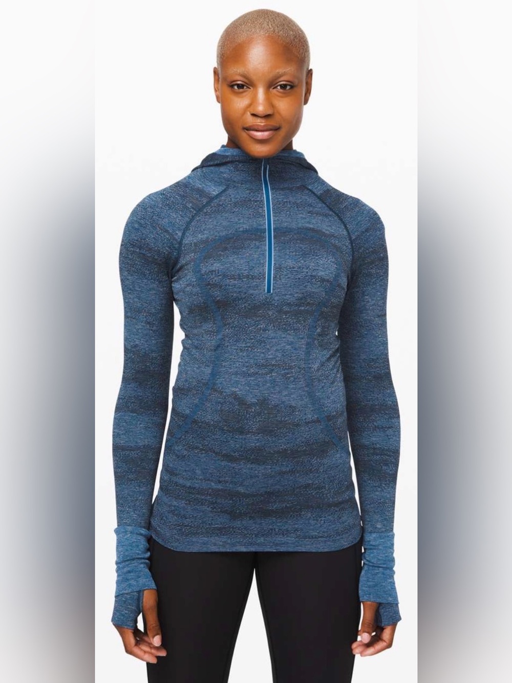 Lululemon Swiftly Speed Hoodie 1/2 Zip in Hi-Def Cyan, Size 4, Great Condition!
